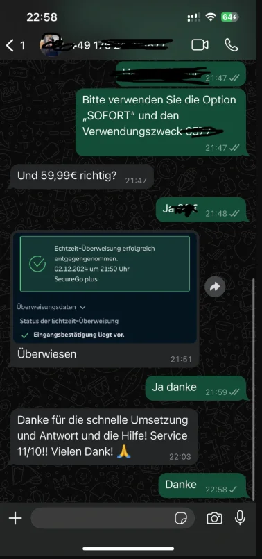 Deutsch IPTV 2026 Kundenfeedback WhatsApp